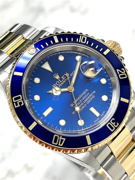 submariner rolex two tone blue|rolex submariner blue price new.